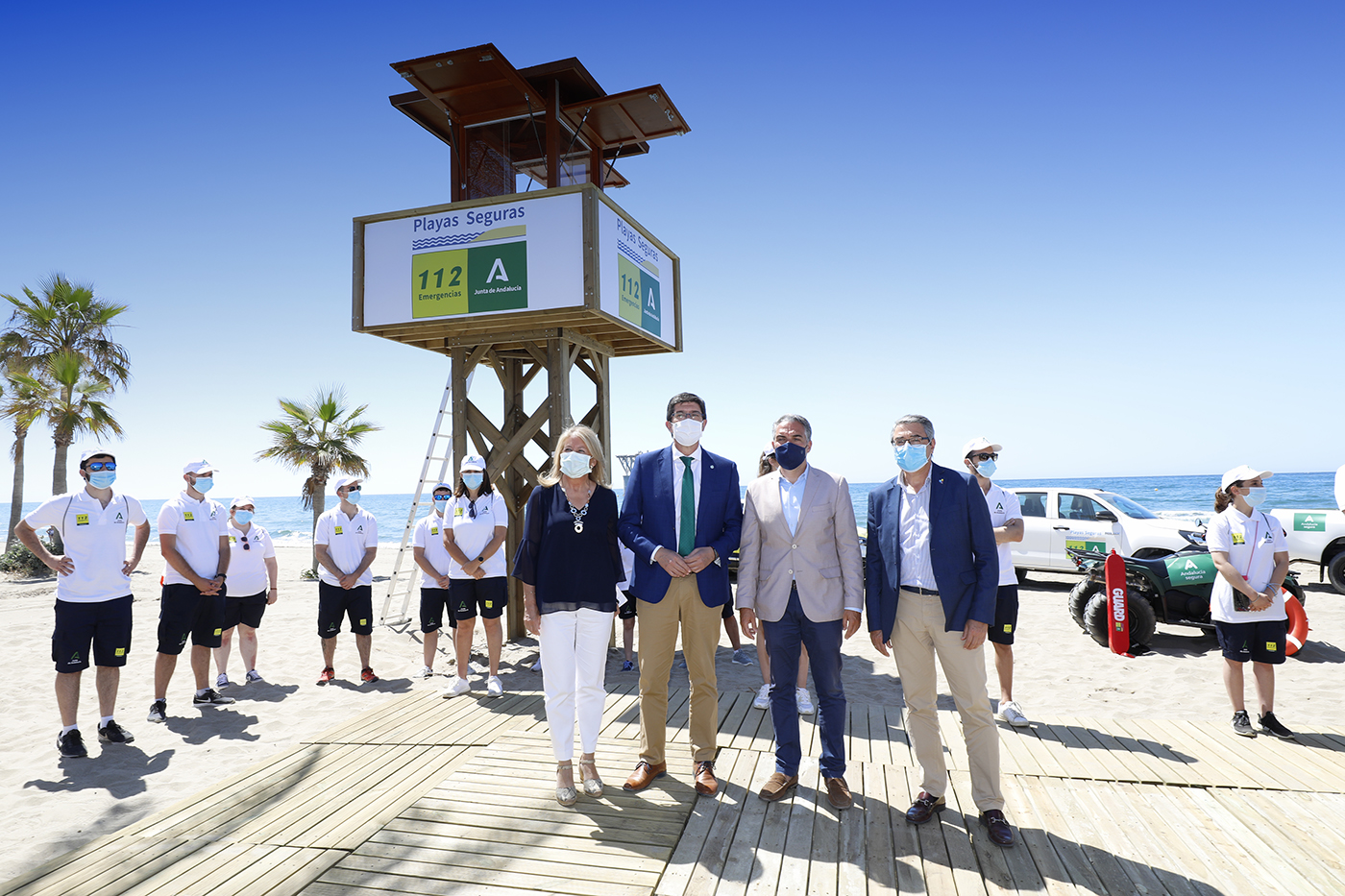 La alcaldesa destaca que el Plan Playas Seguras de la Junta, que en Marbella cuenta con 150 vigilantes, “reforzará el papel de la ciudad como gran destino turístico seguro y de calidad”